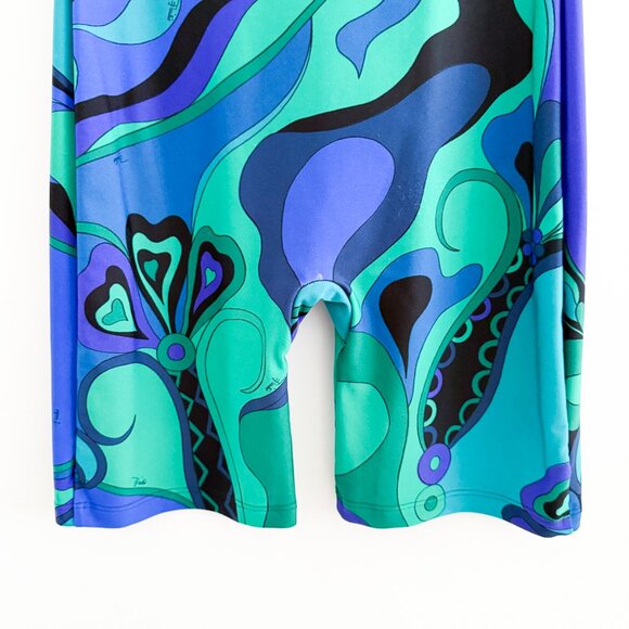 PUCCI Blue Orchidee Printed Off-the-shoulder Romper - Picture 6 of 16